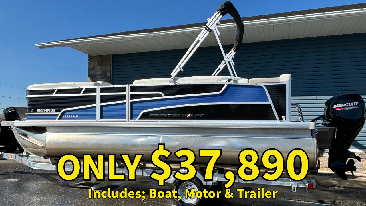 For Sale! “Used One Season” 2024 Princecraft Vectra 21 w/60HP & Trailer