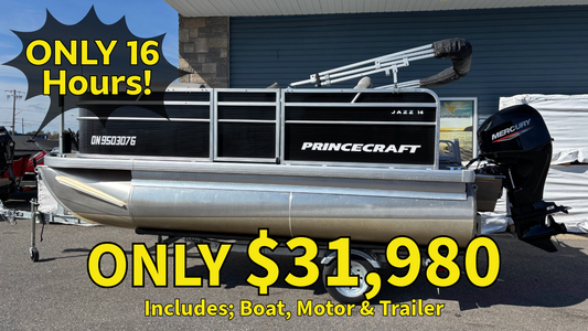 For Sale! “Used” 2024 Princecraft Jazz 14 2RS w/40HP & Galvanized Trailer!