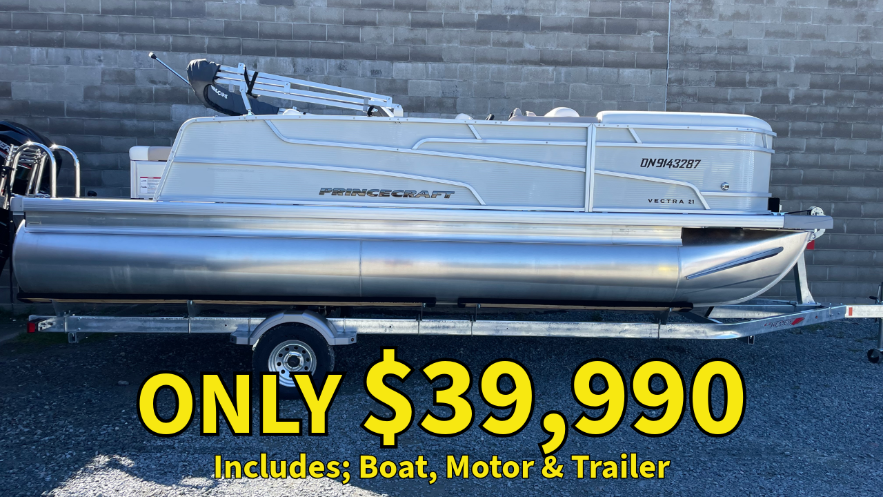 For Sale! “Used” 2024 Princecraft Vectra 21 RL Pontoon w/60 CT “Includes Trailer!”