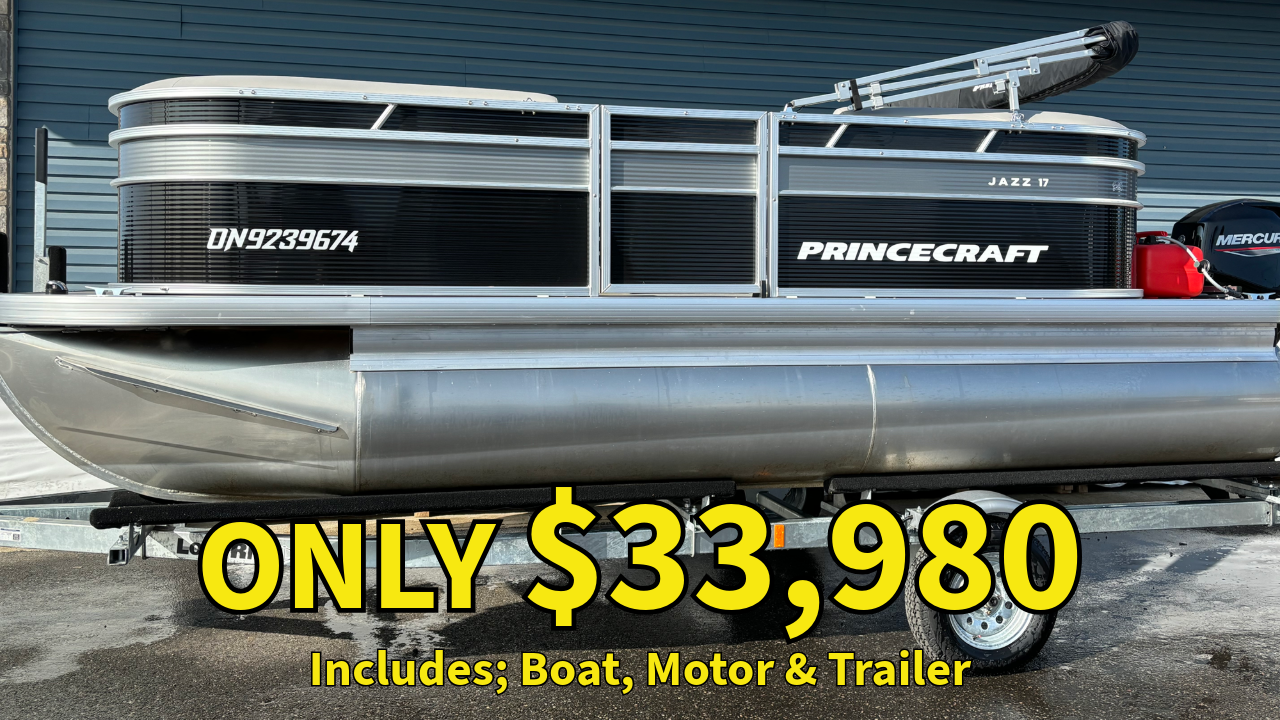 For Sale! “Used” 2024 Princecraft Jazz 17 w/50HP & Galvanized Trailer!