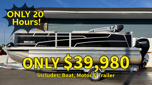 For Sale “Used One Season” 2025 Princecraft Vectra 21′ w/60HP & Trailer!