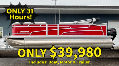 For Sale! “Used One Season” 2025 Princecraft Vectra 21′ L w/60HP & Trailer!