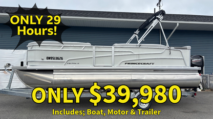 For Sale! "Used" 2025 Princecraft Vectra 21′ w/60HP w/Trailer!