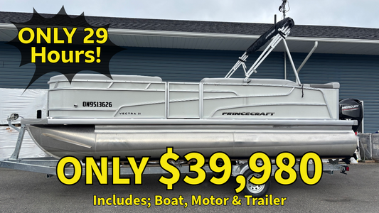 For Sale! "Used" 2025 Princecraft Vectra 21′ w/60HP w/Trailer!