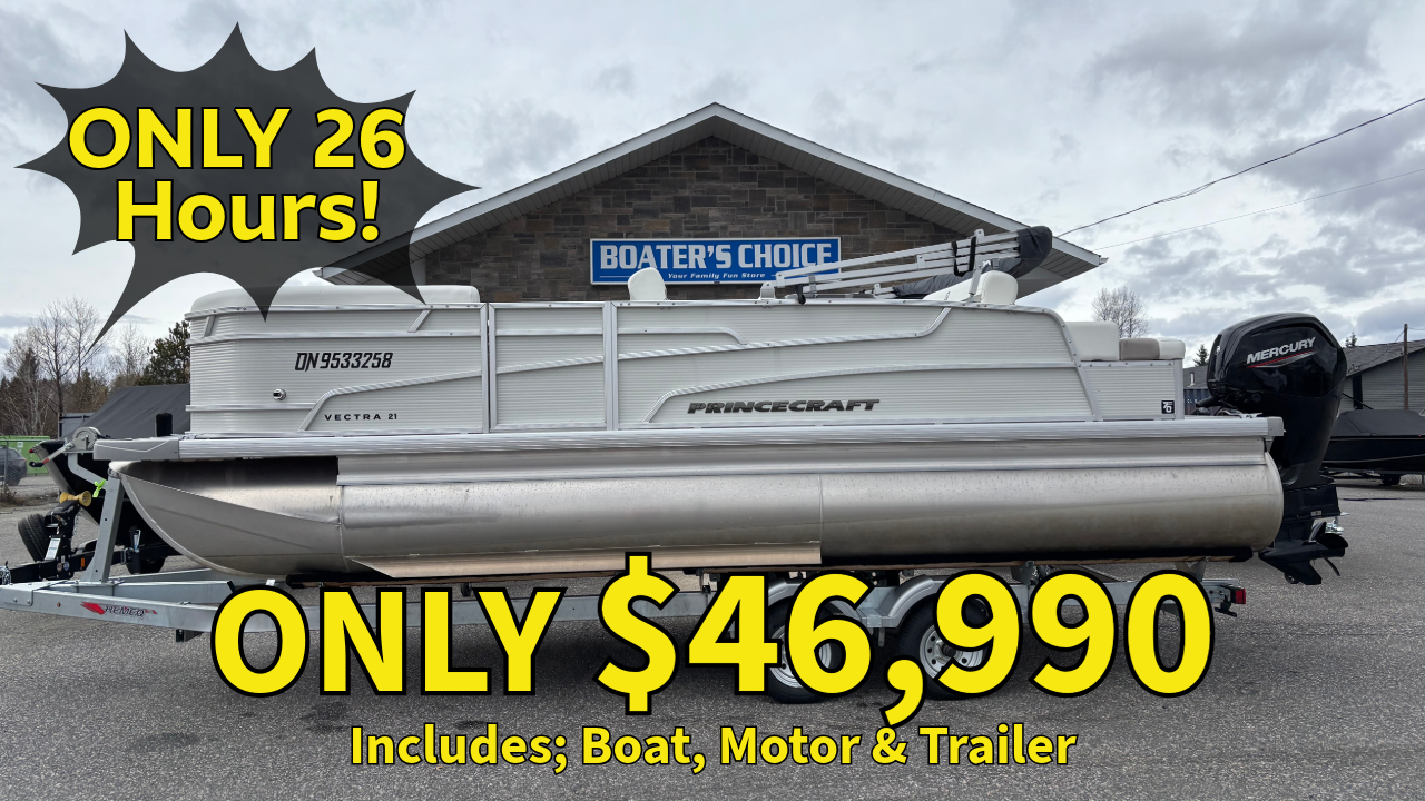 For Sale! “Used” 2024 Princecraft Vectra 21RL w/90HP & New Trailer!